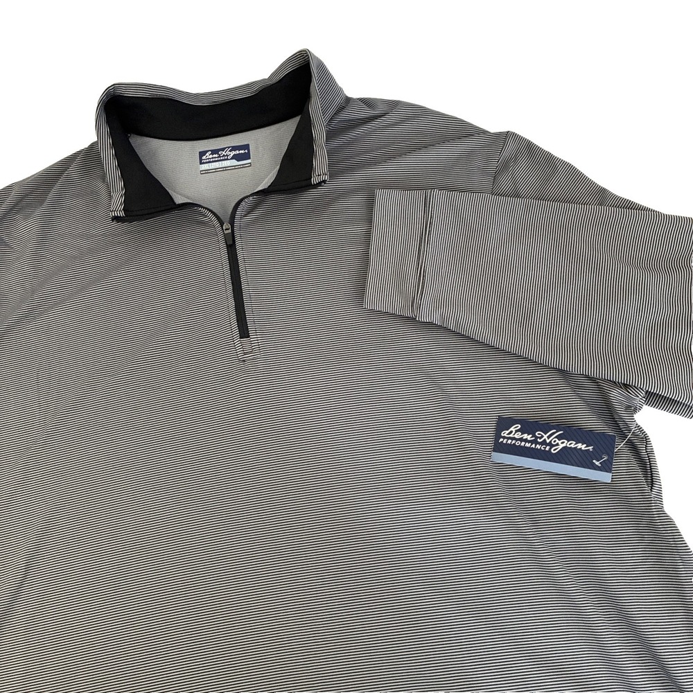 New Mens Ben Hogan Performance Golf 1/4 Zip Pullover Sweatshirt 2XL NWT Gray